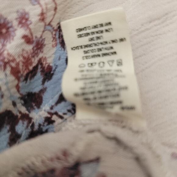 Free People Tunic Top Sz Small Tree Swing Washed Stone Combo OB413273 - Picture 9 of 9